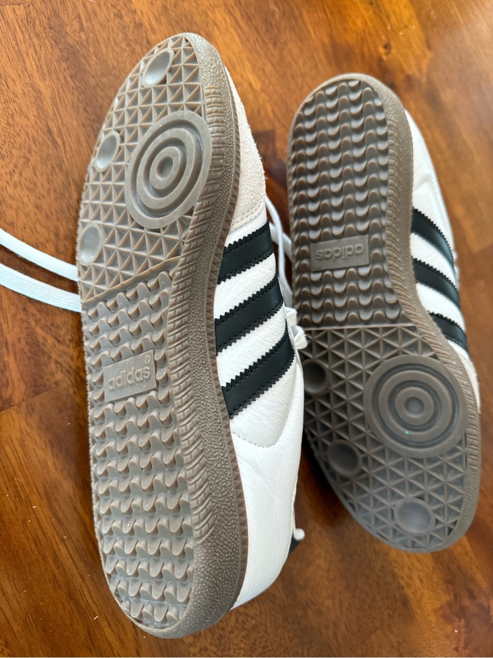 adidas White & Black Samba Leather Sneakers - Picture 4 of 4